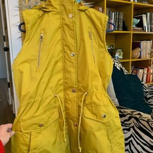 Yellow puffy vest